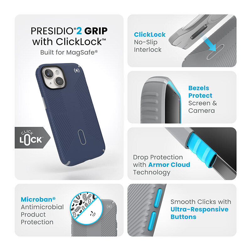 Speck Presidio2 Grip ClickLock 150439-3206 hind ja info | Telefonide kaitsekaaned ja -ümbrised | hansapost.ee