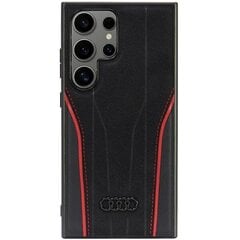 Audi Genuine Leather MagSafe S24 Ultra S928 czarno-czerwony|black-red hardcase AU-TPUPCS24U-R8|D3-RD цена и информация | Чехлы для телефонов | hansapost.ee