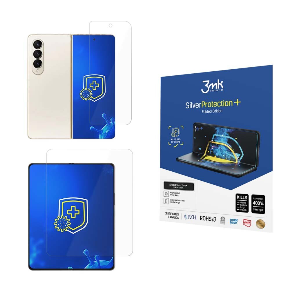 LCD kaitsekile 3MK Silver Protection+ Folded Edition Samsung F936 Z Fold4 5G hind ja info | Ekraani kaitseklaasid ja kaitsekiled | hansapost.ee