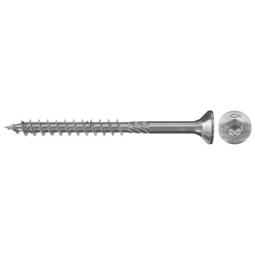 Puidukruvi 6,0 x 80 A2 „Torx", 100tk цена и информация | Kinnitusvahendid | hansapost.ee