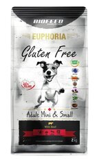 BioFeed Euphoria Gluten Free täiskasvanud väikestest tõugudest koertele veiselihaga, 2 kg price and information | Dry dog food and crisps | hansapost.ee