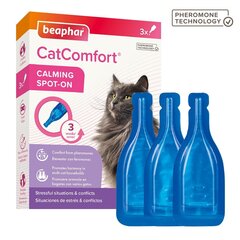 Feromoonitilgad kassidele Beaphar CatComfort Calming Spot on, 3x0,55 ml hind ja info | Toidulisandid, vitamiinid ja parasiiditõrje | hansapost.ee