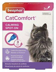 Feromoonitilgad kassidele Beaphar CatComfort Calming Spot on, 3x0,55 ml hind ja info | Toidulisandid, vitamiinid ja parasiiditõrje | hansapost.ee