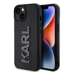 Karl Lagerfeld KLHCP15M3DMBKCK iPhone 15 Plus | 14 Plus 6.7" czarny|black hardcase 3D Rubber Glitter Logo цена и информация | Чехлы для телефонов | hansapost.ee