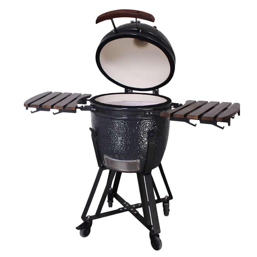 Grill Kamado Euroliux E-18 BBQ, 121x65,5x108 cm, must цена и информация | Grillid | hansapost.ee