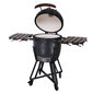 Grill Kamado Euroliux E-18 BBQ, 121x65,5x108 cm, must цена и информация | Grillid | hansapost.ee