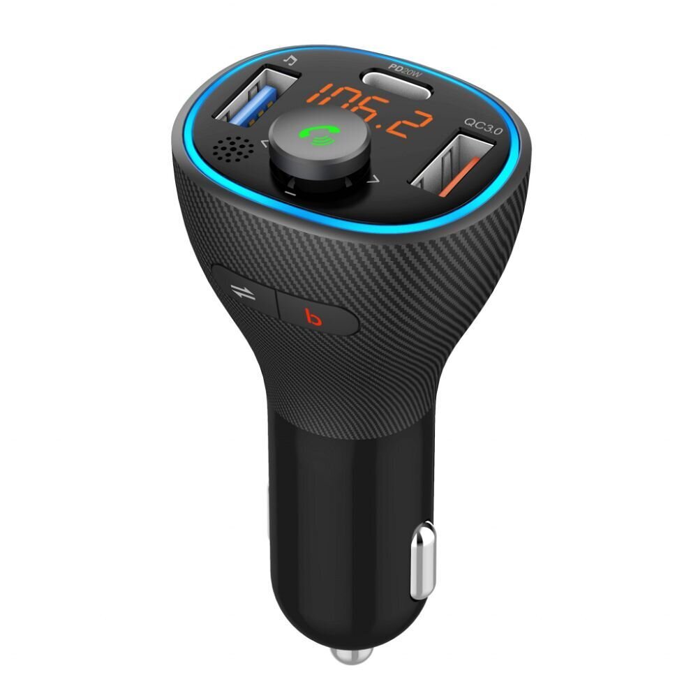 Transmiter FM MP3 bluetooth 5.0 + USB A QC3.0 + Typ C (total 38W) ART FM-73 ART hind ja info | Laadijad mobiiltelefonidele | hansapost.ee