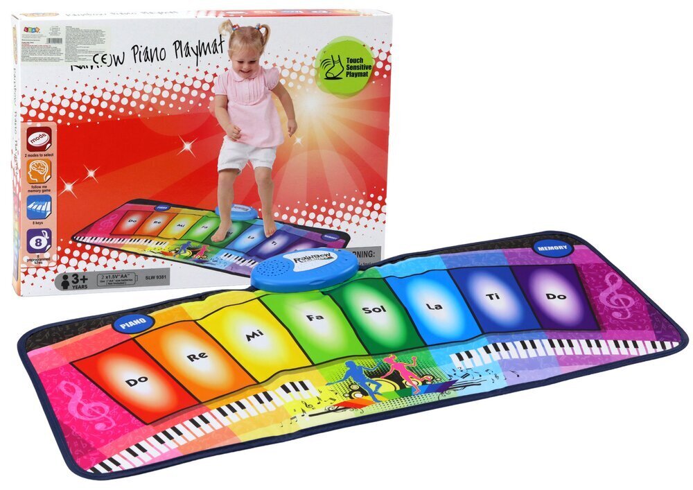 Hariv muusikaline tantsumatt Rainbow Piano Lean Toys цена и информация | Arendavad laste mänguasjad | hansapost.ee