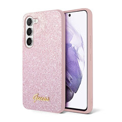 Guess GUHCS23SHGGSHP S23 S911 różowy|pink hard case Glitter Script цена и информация | Чехлы для телефонов | hansapost.ee