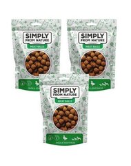 Simply From Nature Meat Balls koos pardi ja juurviljadega, 3x80 g price and information | Dog treats | hansapost.ee