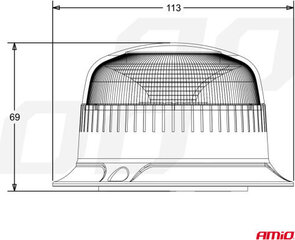 Hoiatustuli Amio W21ml, IP56 hind ja info | Pealambid, matkalambid | hansapost.ee