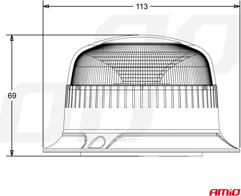 Hoiatustuli Amio W21ml, IP56 цена и информация | Pealambid, matkalambid | hansapost.ee