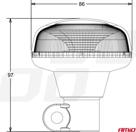 Hoiatustuli Amio W21p, IP56 hind ja info | Pealambid, matkalambid | hansapost.ee