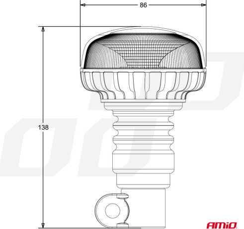 Hoiatustuli Amio W21pl, IP56 hind ja info | Pealambid, matkalambid | hansapost.ee