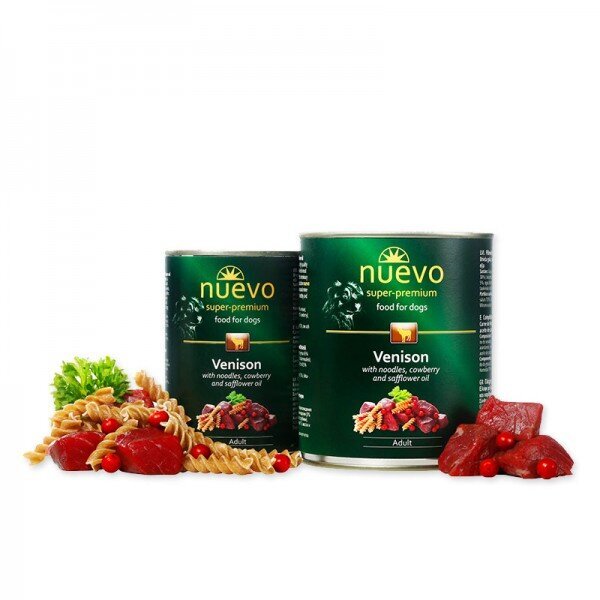 Nuevo Adult Hirveliha nuudlite ja pohlaga, 400g hind ja info | Koerakonservid | hansapost.ee