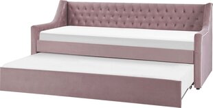 Voodi Beliani Montargis, 90x200 cm, roosa price and information | Beds | hansapost.ee