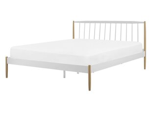 Voodi Beliani Maurs, 140x200 cm, valge price and information | Beds | hansapost.ee