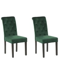 Комплект из 2-х стульев Beliani Velava II, зеленый/черный цена и информация | Стулья для кухни и столовой | hansapost.ee