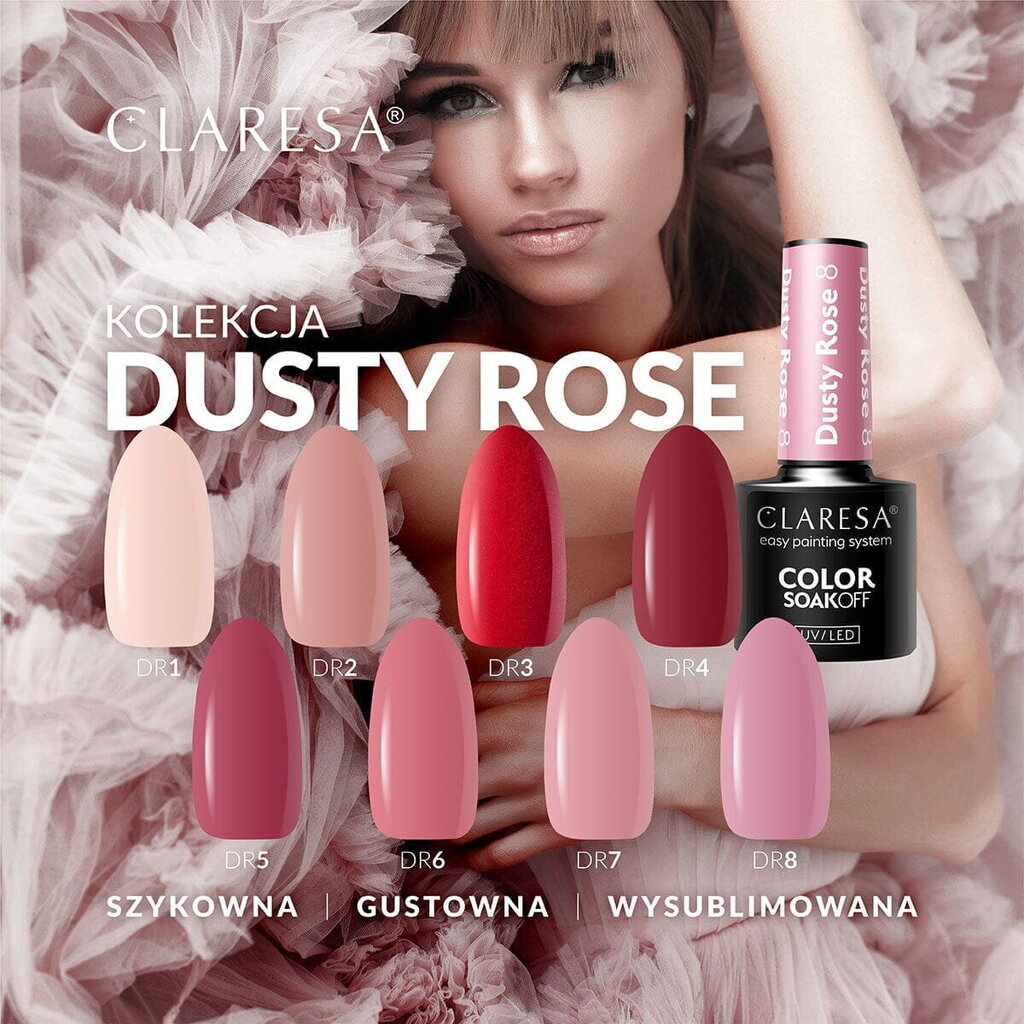 Hübriidlakk Claresa dusty rose 3 -5g hind ja info | Küünelakid ja küünelakieemaldajad | hansapost.ee