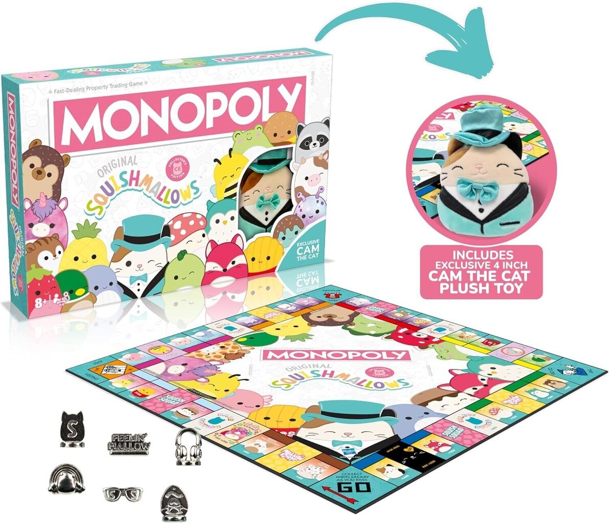 Lauamäng USAopoly Monopoly Squishmallows, EN цена и информация | Lauamängud ja mõistatused perele | hansapost.ee