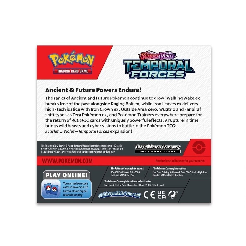 Kaardid Pokemon TCG Scarlet & Violet 5 Temporal Forces, EN hind ja info | Lauamängud ja mõistatused perele | hansapost.ee