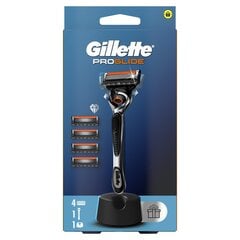 Набор для бритья Gillette Fusion5 ProGlide для мужчин: бритва + 3 лезвия для бритья + подставка цена и информация | Средства для бритья | hansapost.ee