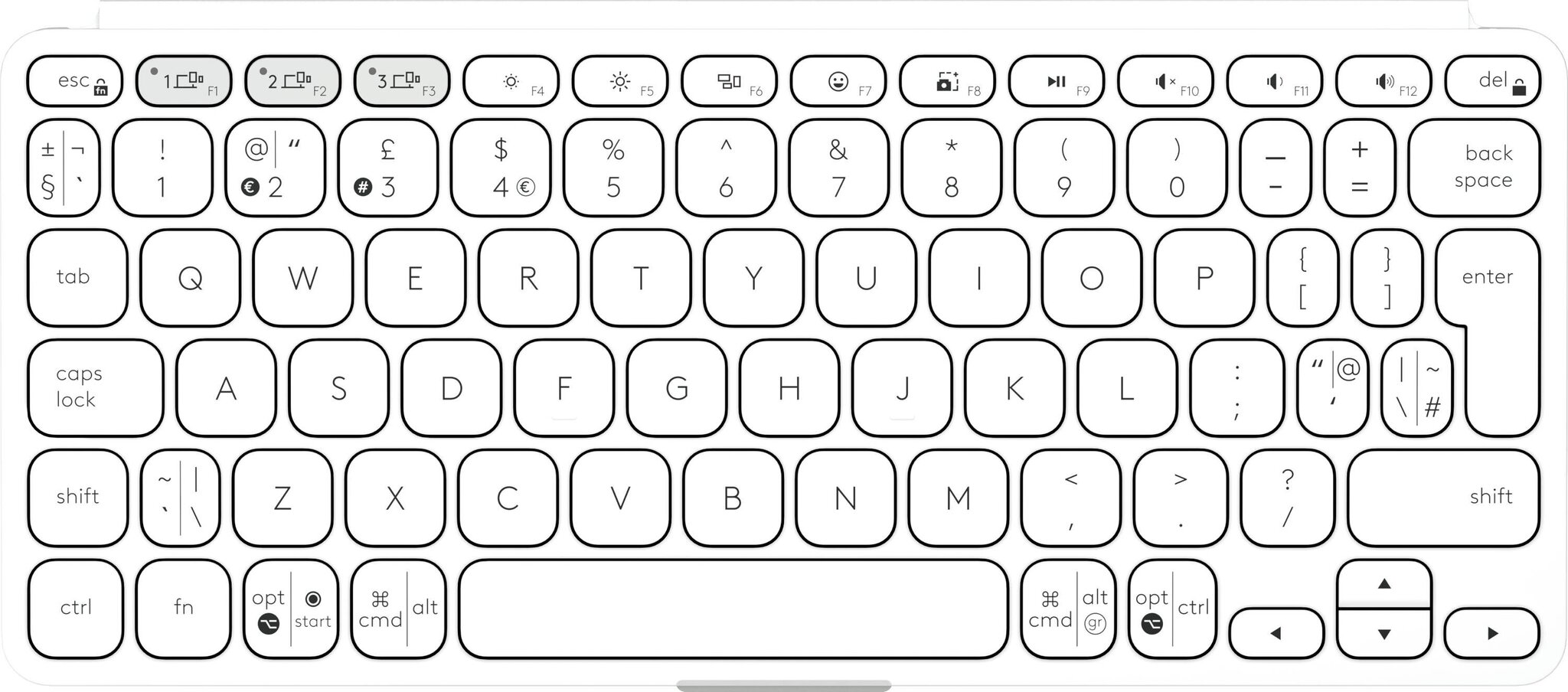 Logitech Keys To Go 2 Pale Gray (920-012985) цена и информация | Klaviatuurid | hansapost.ee