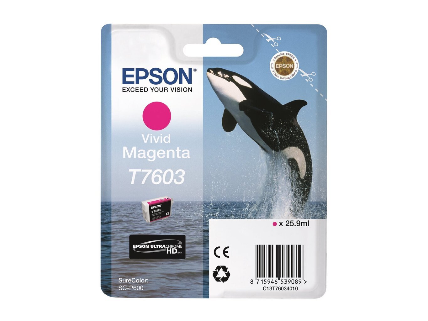 Epson T7603 Ink Vivid Magenta (C13T76034N10) цена и информация | Tindiprinteri kassetid | hansapost.ee