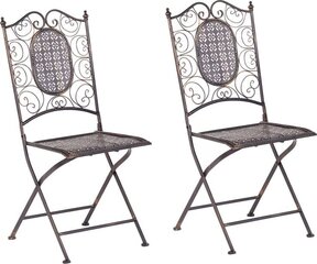 2 välitooli komplekt Beliani Bormio, must price and information | Garden chairs, balcony chairs | hansapost.ee