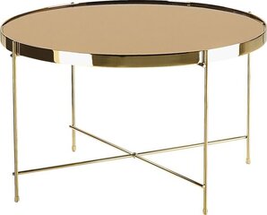 Kohvilaud Beliani Lucea, 63x63x38 cm, kuldne price and information | Coffee tables | hansapost.ee