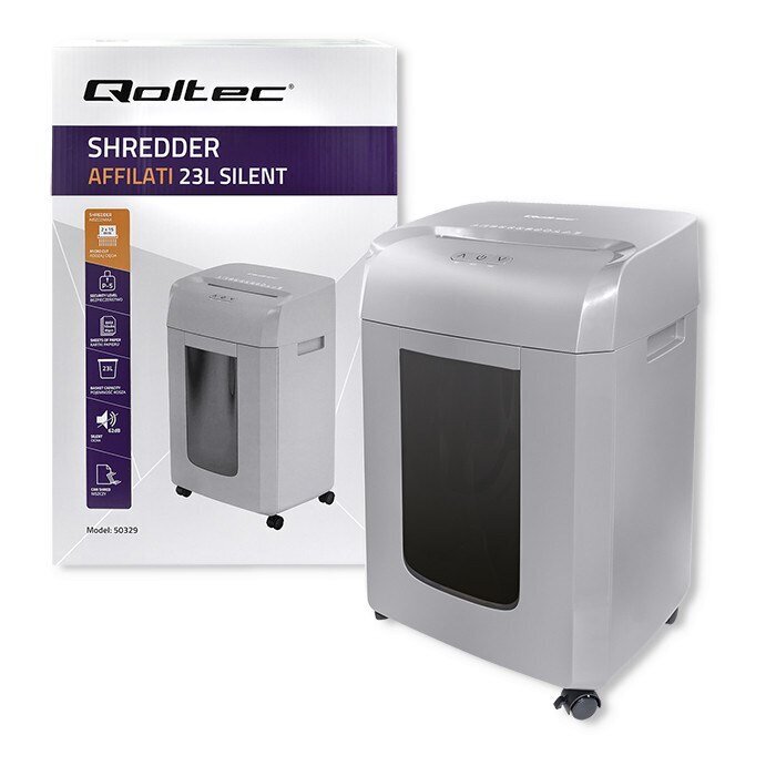 Qoltec QOLTEC 50329 Shredder AFFILATI 23L цена и информация | Paberihundid ja dokumendipurustajad | hansapost.ee