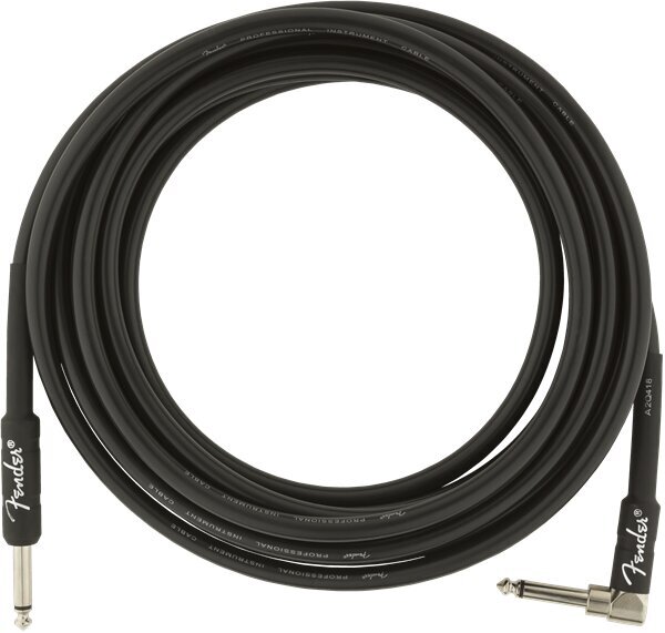 Instrumendikaabel Fender Professional 4,5M Angl Blk hind ja info | Juhtmed ja kaablid | hansapost.ee