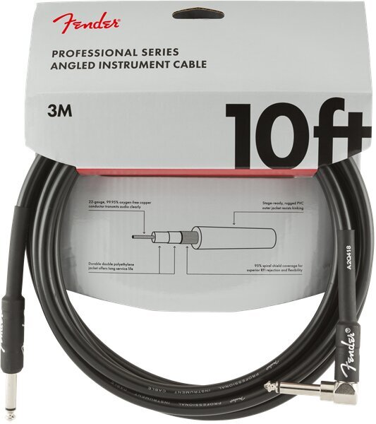 Instrumendikaabel Fender Professional 5,3M Angl Blk hind ja info | Juhtmed ja kaablid | hansapost.ee