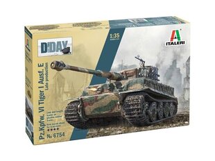 Italeri - Sd.Kfz.181 Panzerkampfwagen Tiger I Ausf.E (Late Production) D-Day 80th Anniversary, 1/35, 6754 цена и информация | Italeri Товары для детей и младенцев | hansapost.ee