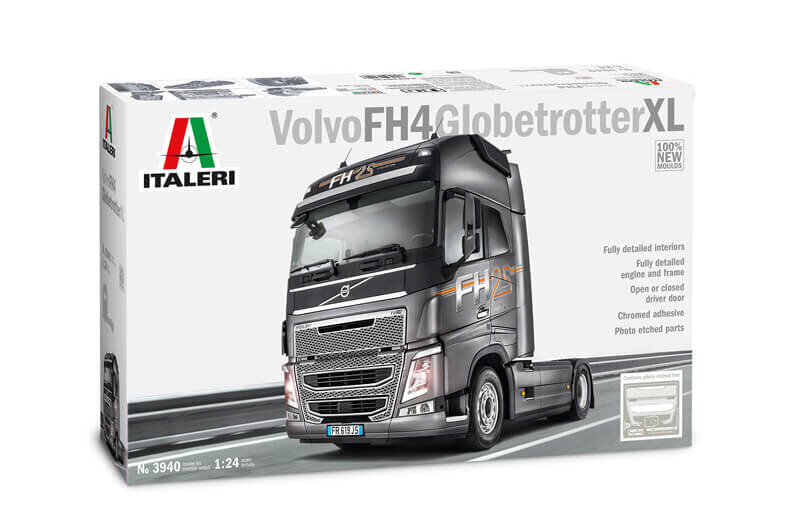 Mudel Italeri IT3940 - Volvo Fh16 Globetrotter Xl w.full Interior, 1/24 hind ja info | Klotsid ja konstruktorid | hansapost.ee