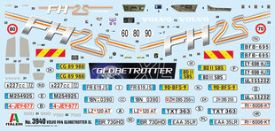 Mudel Italeri IT3940 - Volvo Fh16 Globetrotter Xl w.full Interior, 1/24 hind ja info | Klotsid ja konstruktorid | hansapost.ee