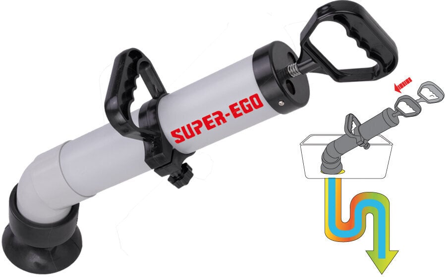 Tugevdatud puhastuspump Super Ego, 2 adapteriga (1,3 l; Ø 20 - 100 mm) hind ja info | Käsitööriistad | hansapost.ee