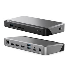 Universaalne dokkimisjaam Alogic Prime MX3, kolmekordne toiteblokk 4K ja 100 W price and information | USB adapters and splitters | hansapost.ee