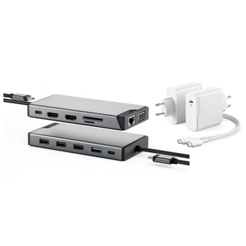 Kontsentraator ALOGIC Dual USB-C Super Hub 10-in-1 Dual HDMI 4K @ 60 Hz, hall цена и информация | USB adapterid ja jagajad | hansapost.ee