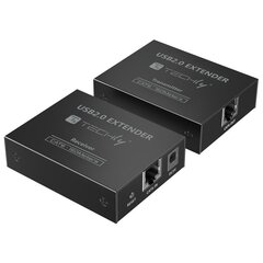 4-pordiline USB 2.0 Cat6 jaoturi pikendaja kuni 150 m Techly цена и информация | Адаптеры и USB-hub | hansapost.ee