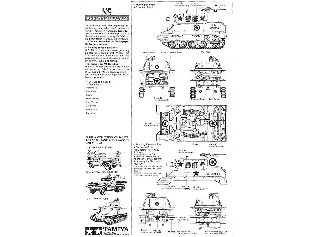 Tamiya - U.S. Howitzer Motor Carriage M8 "Awaiting Orders" Set (w/3 figures), 1/35, 35312 цена и информация | Klotsid ja konstruktorid | hansapost.ee