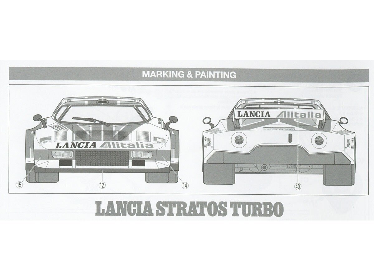 Konstruktor Tamiya - Lancia Stratos Turbo, 1/24, 25210 hind ja info | Klotsid ja konstruktorid | hansapost.ee