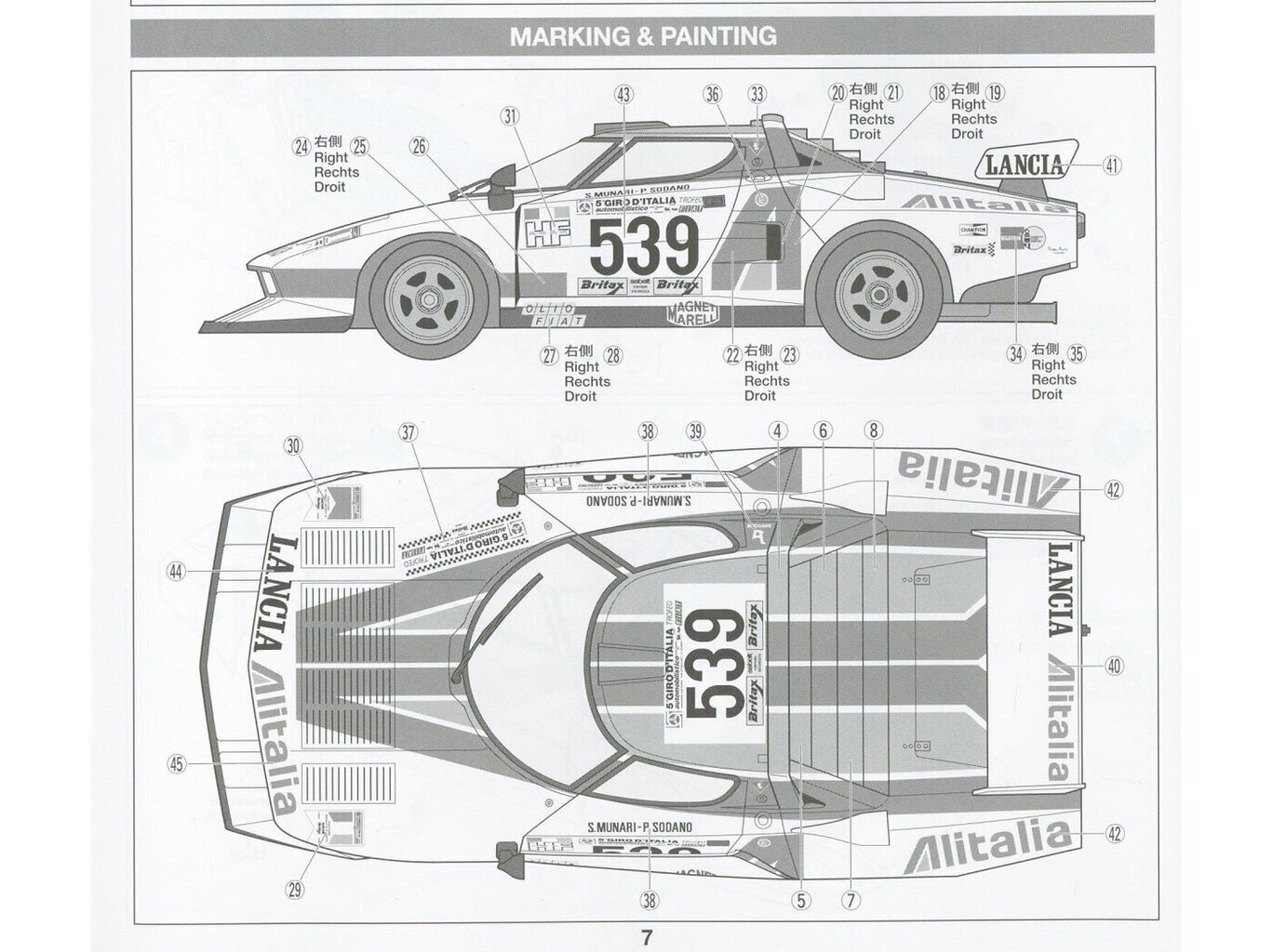 Konstruktor Tamiya - Lancia Stratos Turbo, 1/24, 25210 hind ja info | Klotsid ja konstruktorid | hansapost.ee