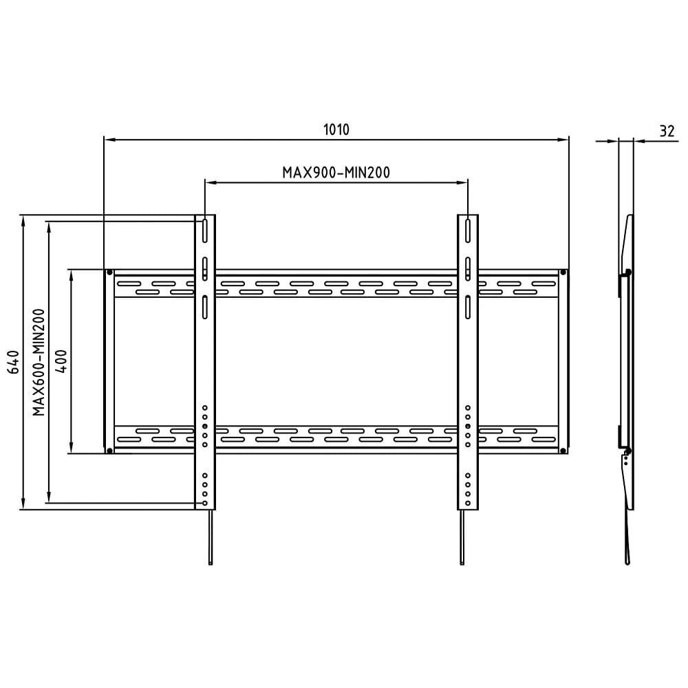 LCD hoidik 60-100 tolli hind ja info | Teleri seinakinnitused ja hoidjad | hansapost.ee