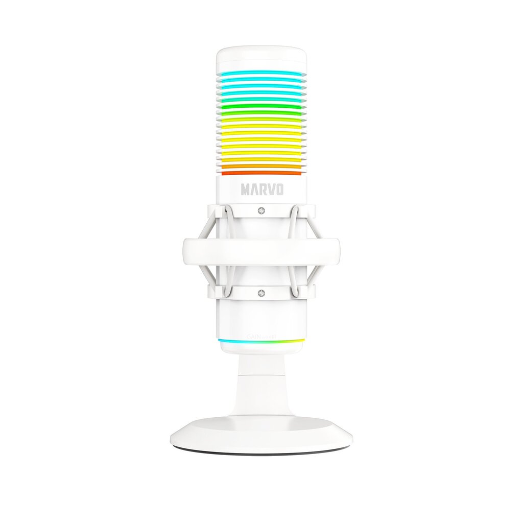 Marvo MIC-07 RGB baltas laidinis mikrofonas |USB цена и информация | Mikrofonid | hansapost.ee