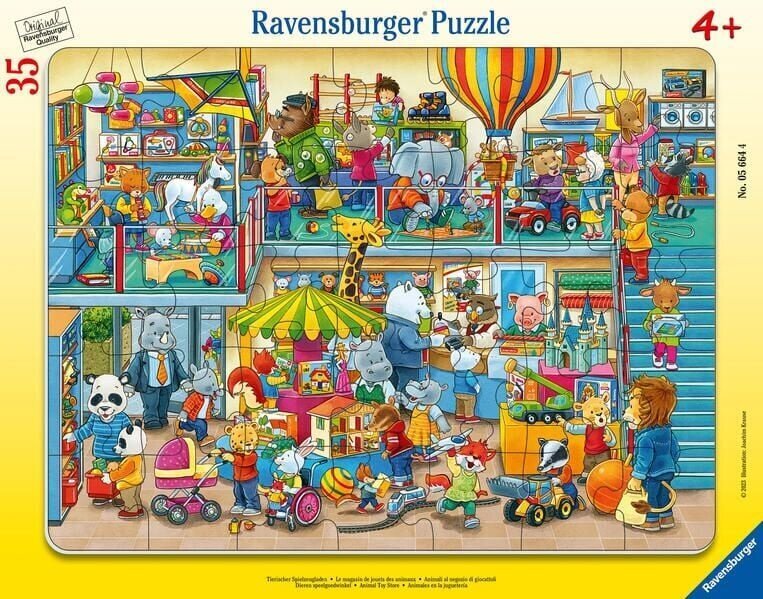 Ravensburger suur plaatpusle 35 tk Loomade mänguasjapood цена и информация | Pusled lastele ja täiskasvanutele | hansapost.ee