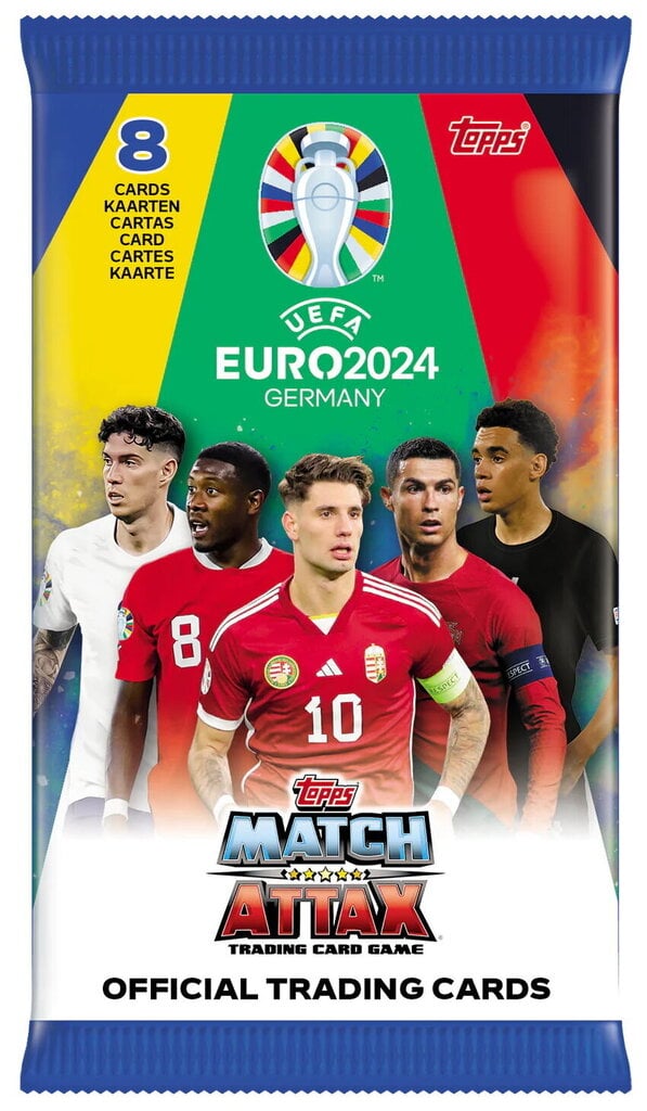 Jalgpallikaardikomplekt Topps Match Attax UEFA Euro 2024, 8 tk hind ja info | Hobikaardid | hansapost.ee