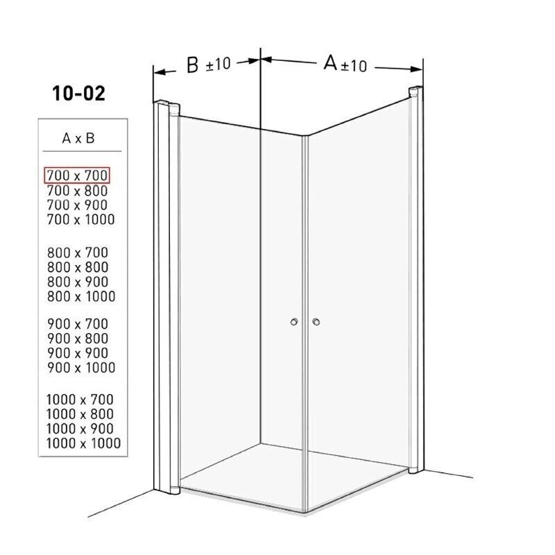 Dušikabiin IDO Showerama 10-02, 66-68 x 66-68 x 200 cm цена и информация | Dušikabiinid | hansapost.ee