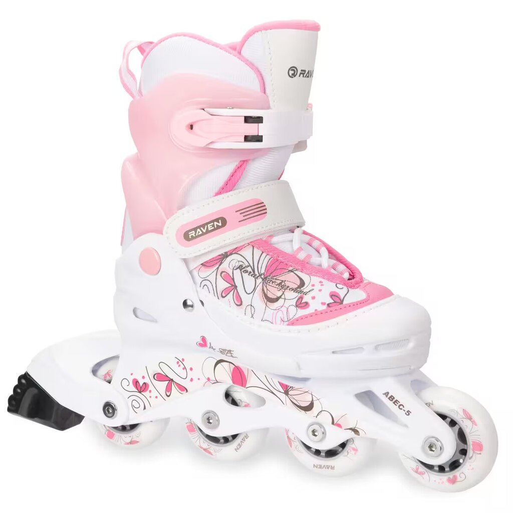 Rulluisud 3in1 Raven Laguna White/Pink, 30-33 hind ja info | Rulluisud ja tarvikud | hansapost.ee