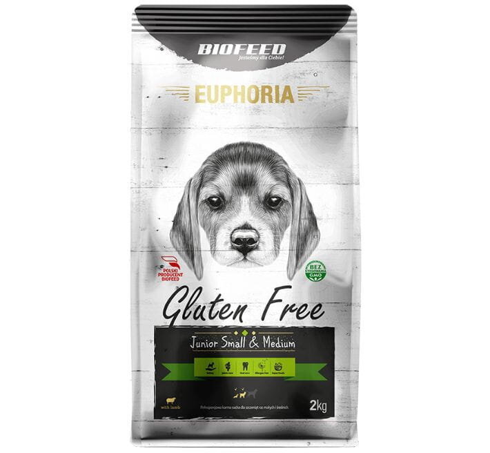 Biofeed Euphoria Gluten Free väikestele ja keskmist tõugu kutsikatele koos lambalihaga, 2 kg цена и информация | Koerte kuivtoit ja krõbinad | hansapost.ee